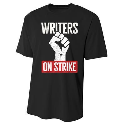 WGA Writers Guild Of America On Strike Performance Sprint T-Shirt