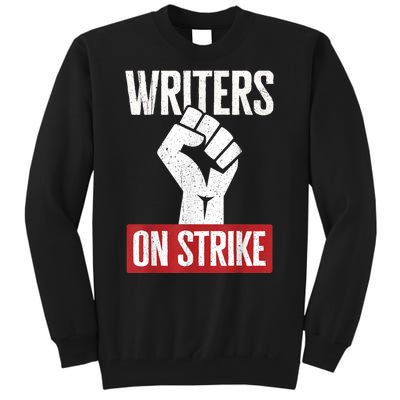 WGA Writers Guild Of America On Strike Tall Sweatshirt