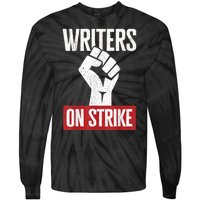 WGA Writers Guild Of America On Strike Tie-Dye Long Sleeve Shirt