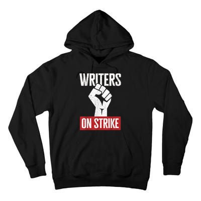 WGA Writers Guild Of America On Strike Tall Hoodie