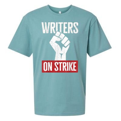 WGA Writers Guild Of America On Strike Sueded Cloud Jersey T-Shirt