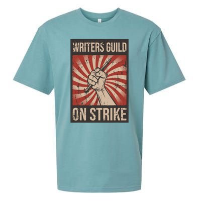 Writers Guild Of America On Strike Anti Ai Chatbots WGA Sueded Cloud Jersey T-Shirt