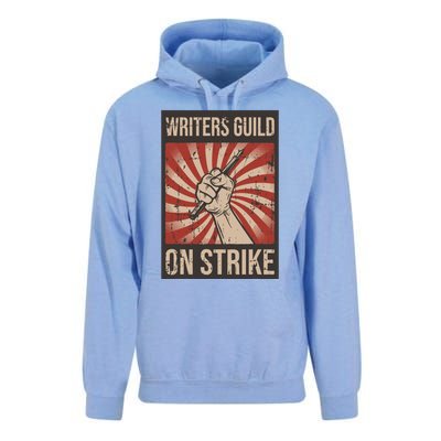 Writers Guild Of America On Strike Anti Ai Chatbots WGA Unisex Surf Hoodie