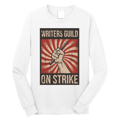 Writers Guild Of America On Strike Anti Ai Chatbots WGA Long Sleeve Shirt