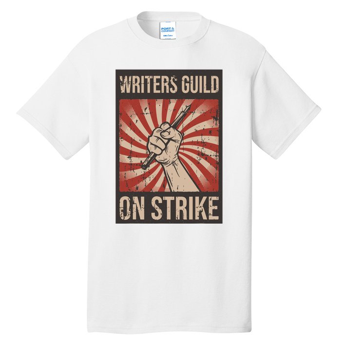 Writers Guild Of America On Strike Anti Ai Chatbots WGA Tall T-Shirt