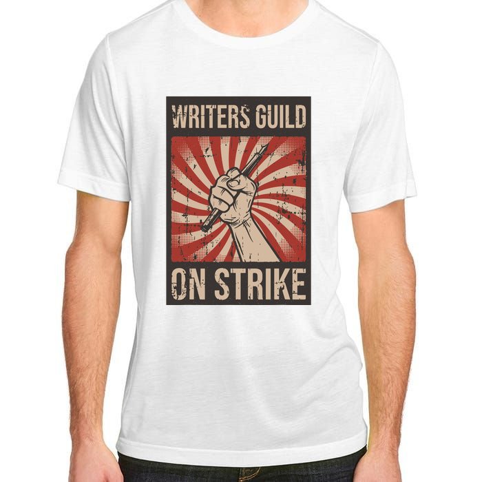 Writers Guild Of America On Strike Anti Ai Chatbots WGA Adult ChromaSoft Performance T-Shirt