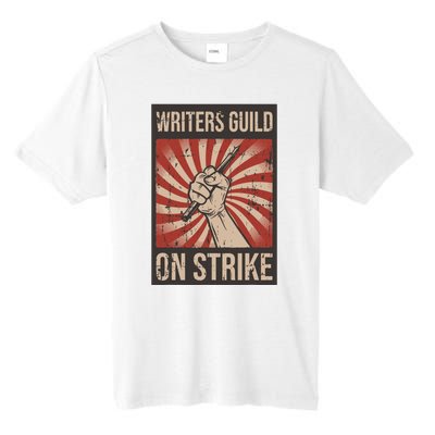 Writers Guild Of America On Strike Anti Ai Chatbots WGA Tall Fusion ChromaSoft Performance T-Shirt