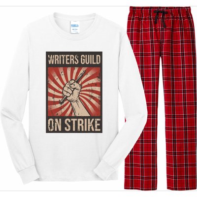 Writers Guild Of America On Strike Anti Ai Chatbots WGA Long Sleeve Pajama Set