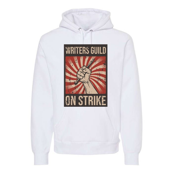 Writers Guild Of America On Strike Anti Ai Chatbots WGA Premium Hoodie