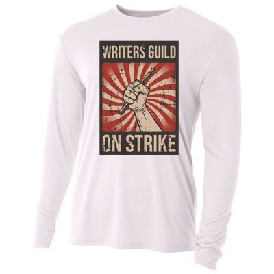 Writers Guild Of America On Strike Anti Ai Chatbots WGA Cooling Performance Long Sleeve Crew