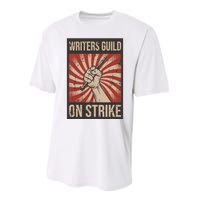 Writers Guild Of America On Strike Anti Ai Chatbots WGA Performance Sprint T-Shirt