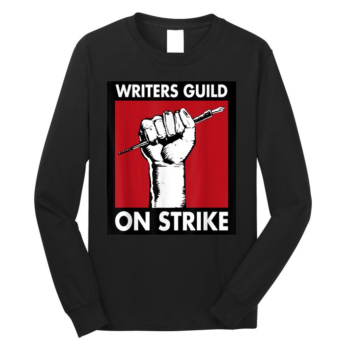 WGA Writers Guild Of America On Strike Long Sleeve Shirt