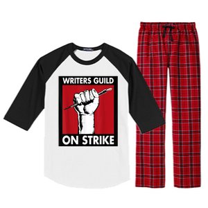 WGA Writers Guild Of America On Strike Raglan Sleeve Pajama Set