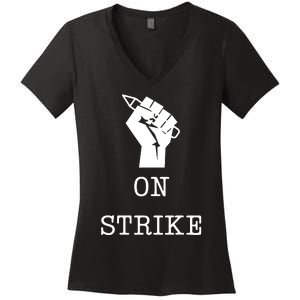 Writers Guild Of America Strike Spread Writing Stories WGA Women's V-Neck T-Shirt