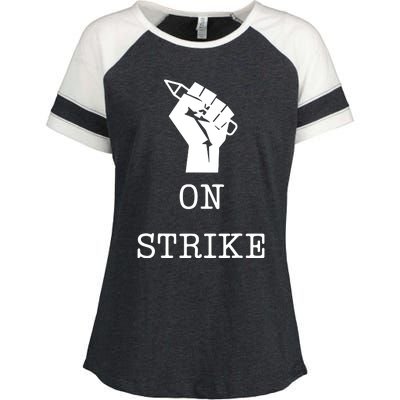 Writers Guild Of America Strike Spread Writing Stories WGA Enza Ladies Jersey Colorblock Tee