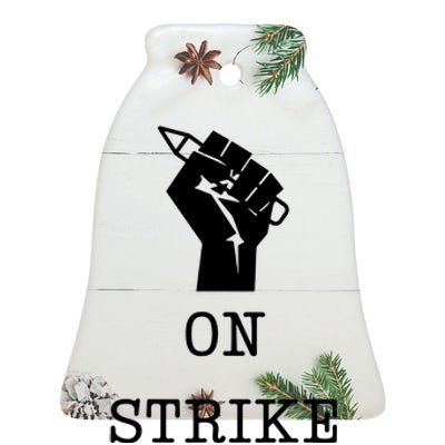 Writers Guild Of America Strike Spread Writing Stories WGA Ceramic Bell Ornament