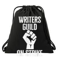 WGA Writers Guild Of America On Strike Drawstring Bag