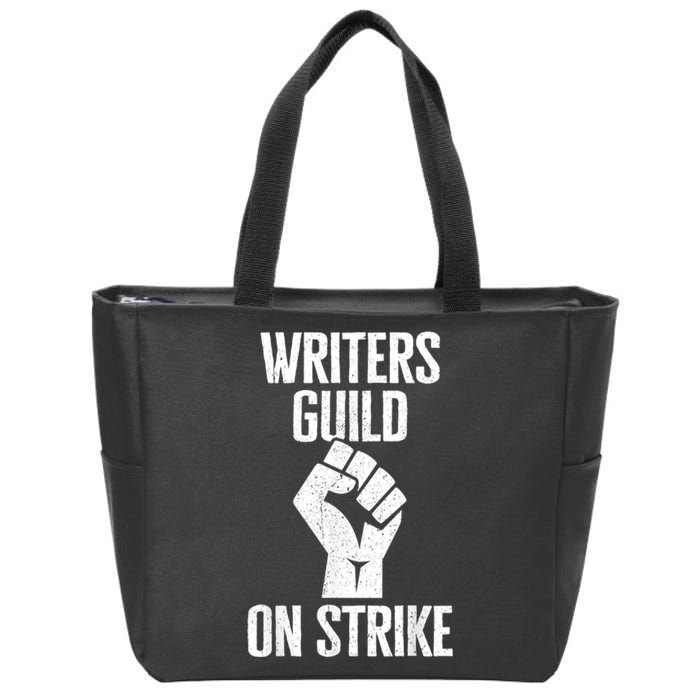 WGA Writers Guild Of America On Strike Zip Tote Bag