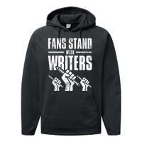 WGA Writers Guild Of America On Strike Premium Performance Fleece Hoodie