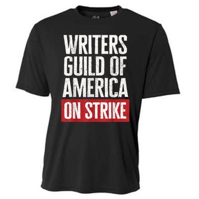 WGA Writers Guild Of America On Strike Cooling Performance Crew T-Shirt