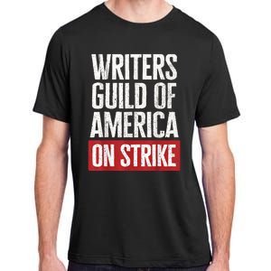 WGA Writers Guild Of America On Strike Adult ChromaSoft Performance T-Shirt