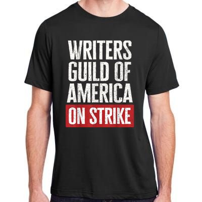 WGA Writers Guild Of America On Strike Adult ChromaSoft Performance T-Shirt