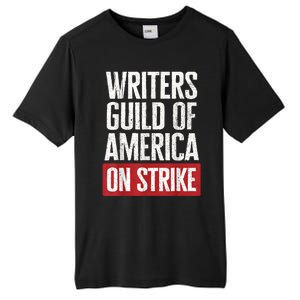 WGA Writers Guild Of America On Strike Tall Fusion ChromaSoft Performance T-Shirt