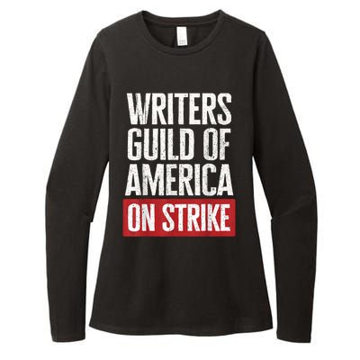 WGA Writers Guild Of America On Strike Womens CVC Long Sleeve Shirt