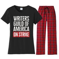 WGA Writers Guild Of America On Strike Women's Flannel Pajama Set