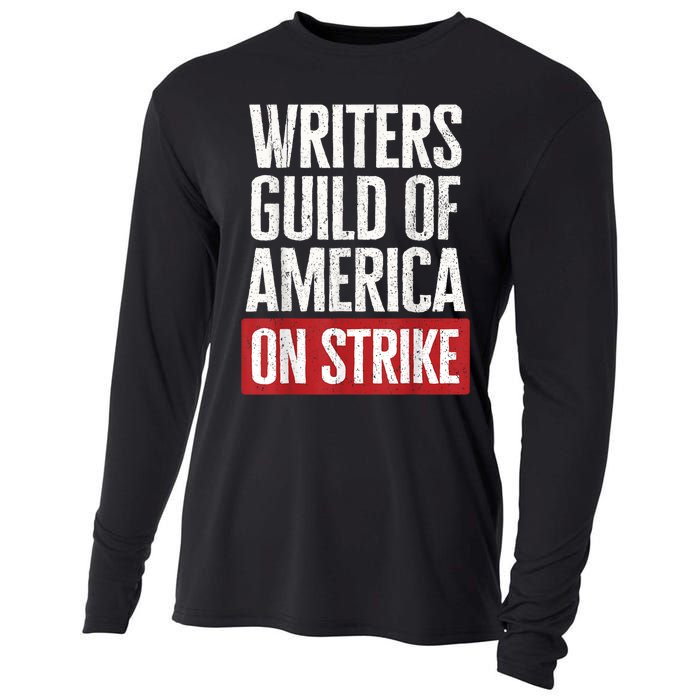 WGA Writers Guild Of America On Strike Cooling Performance Long Sleeve Crew