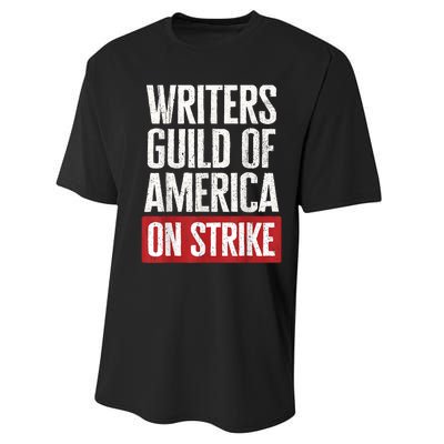 WGA Writers Guild Of America On Strike Performance Sprint T-Shirt