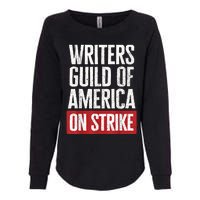 WGA Writers Guild Of America On Strike Womens California Wash Sweatshirt