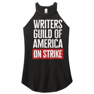 WGA Writers Guild Of America On Strike Women's Perfect Tri Rocker Tank