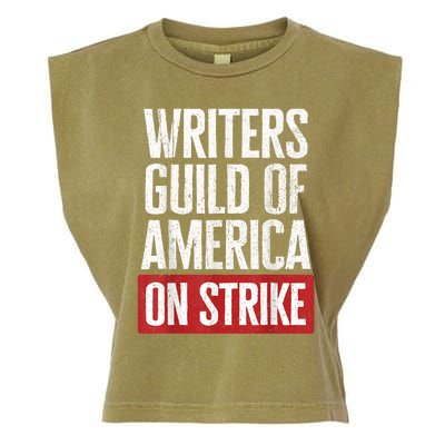 WGA Writers Guild Of America On Strike Garment-Dyed Women's Muscle Tee