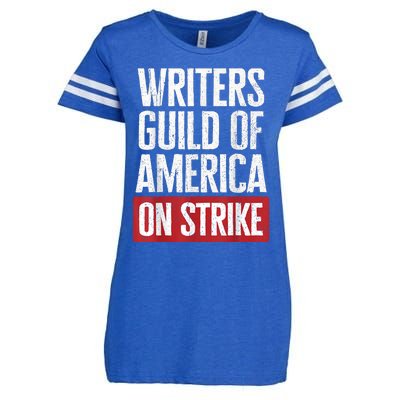 WGA Writers Guild Of America On Strike Enza Ladies Jersey Football T-Shirt