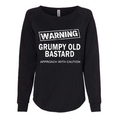 Warning Grumpy Old Bastard Womens California Wash Sweatshirt