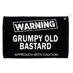 Warning Grumpy Old Bastard Grommeted Golf Towel