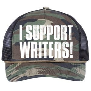 WGA Writers Guild Of America On Strike Retro Rope Trucker Hat Cap