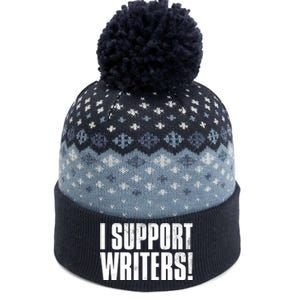 WGA Writers Guild Of America On Strike The Baniff Cuffed Pom Beanie