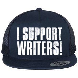 WGA Writers Guild Of America On Strike Flat Bill Trucker Hat