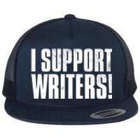 WGA Writers Guild Of America On Strike Flat Bill Trucker Hat