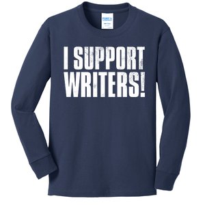 WGA Writers Guild Of America On Strike Kids Long Sleeve Shirt