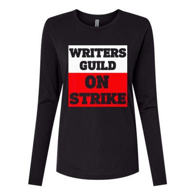 Writers Guild ON STRIKE Womens Cotton Relaxed Long Sleeve T-Shirt