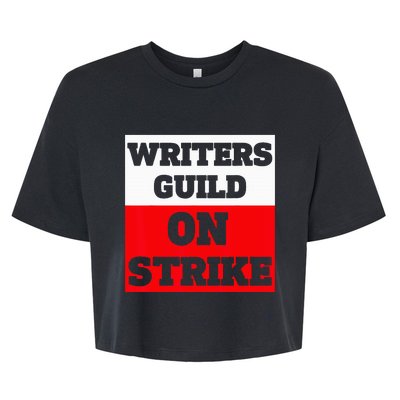 Writers Guild ON STRIKE Bella+Canvas Jersey Crop Tee