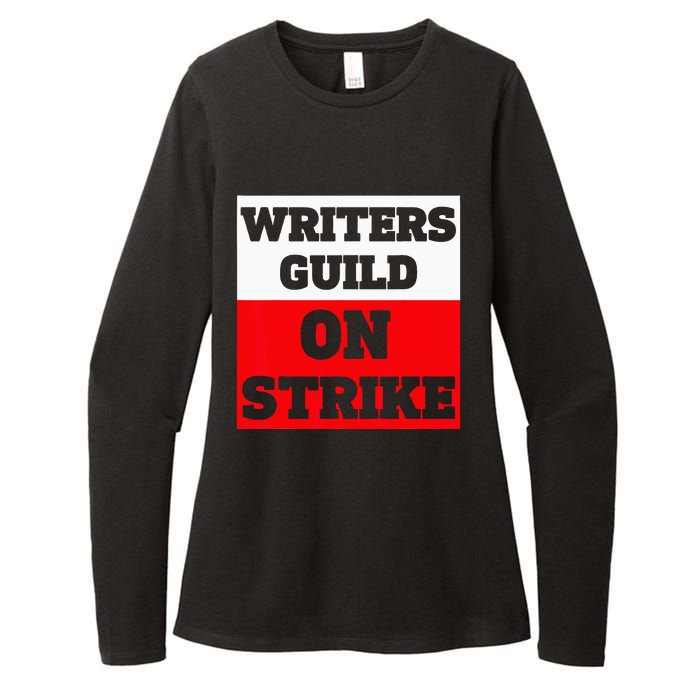 Writers Guild ON STRIKE Womens CVC Long Sleeve Shirt