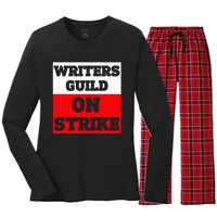 Writers Guild ON STRIKE Women's Long Sleeve Flannel Pajama Set 