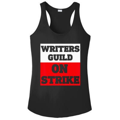 Writers Guild ON STRIKE Ladies PosiCharge Competitor Racerback Tank