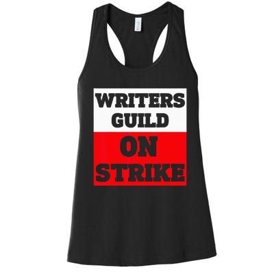 Writers Guild ON STRIKE Women's Racerback Tank