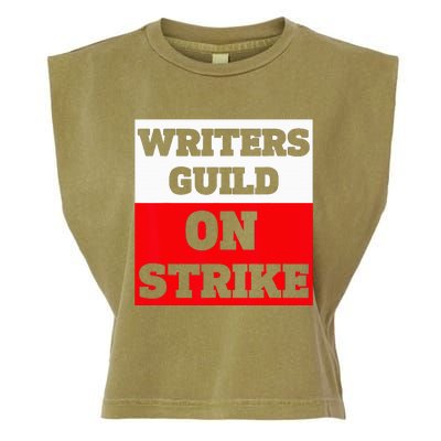 Writers Guild ON STRIKE Garment-Dyed Women's Muscle Tee