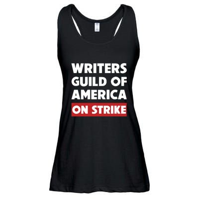 Writers Guild Of America On Strike Ladies Essential Flowy Tank